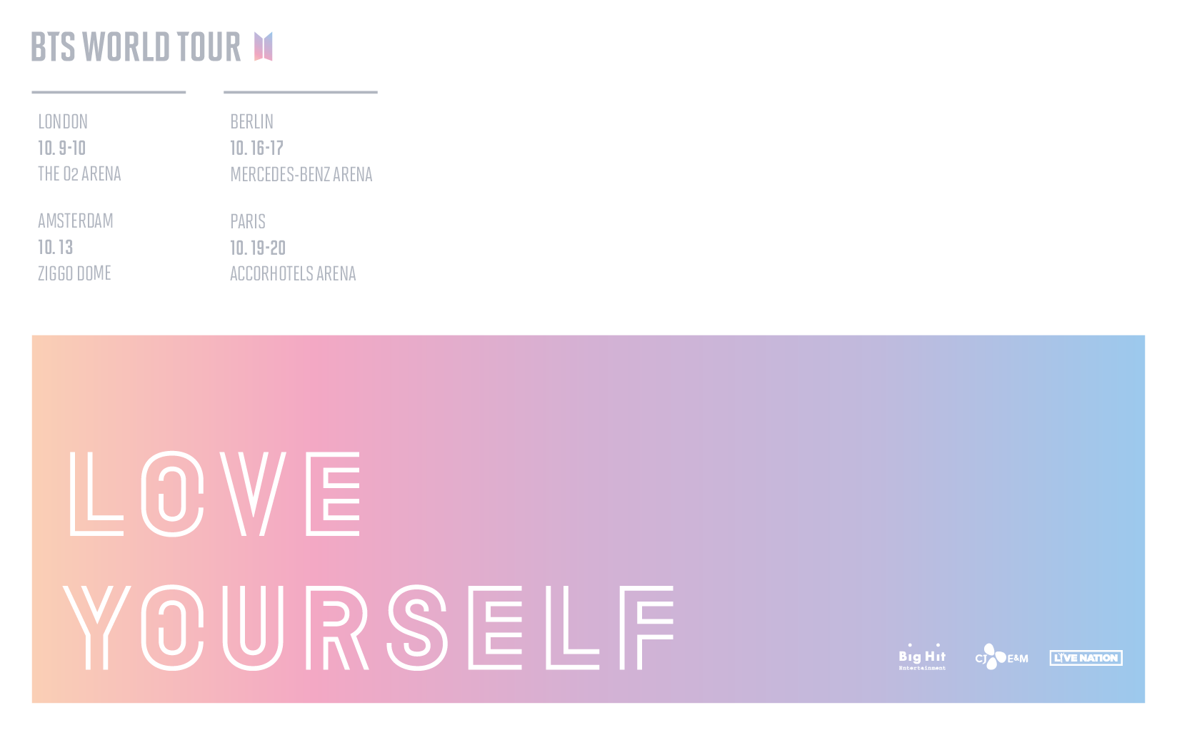 BTS Announce London O2 Arena Shows As Part Of Love Yourself